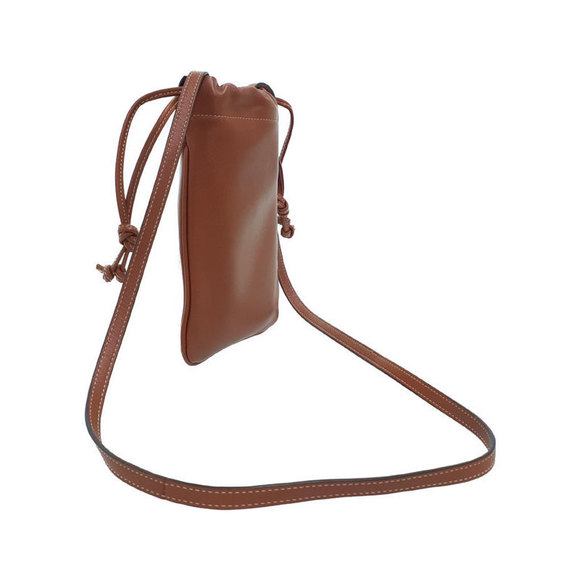 Celine Cuile Triomphe Drawstring Mobile Pouch Tan - Picture 2 of 9